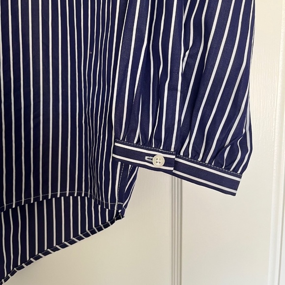 NWOT J. Crew Thomas Mason Poplin Striped Shirt | Size XS - Picture 5 of 8